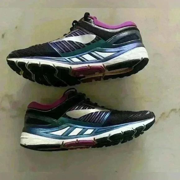 Brooks Women's Transcend 5 Running Shoes - Size 11.5 - Black/Purple - - Picture 2 of 8